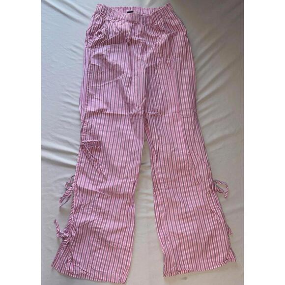 Wild Fable Pink and White Striped Wide Leg Pants XS - Picture 2 of 4